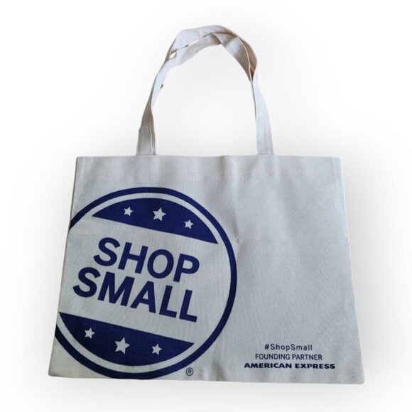 Opening Ceremony Shop Small White/Blue Cloth Tote Bag RARE - Picture 5 of 5